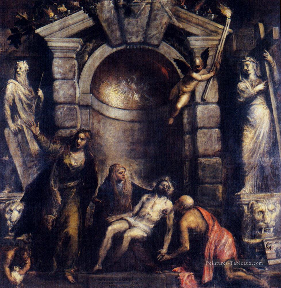 Pieta Tiziano Titien Peintures à l'huile